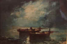 Paesaggio marino notturno - olio su tela.jpg (23280 byte)